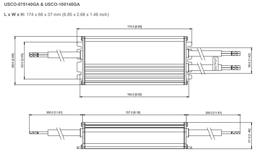 USCO-100140GA USCO PRO Series Constant Current LED Driver by Delta ...